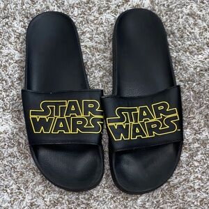 Star Wars Black and Yellow Slide Sandals